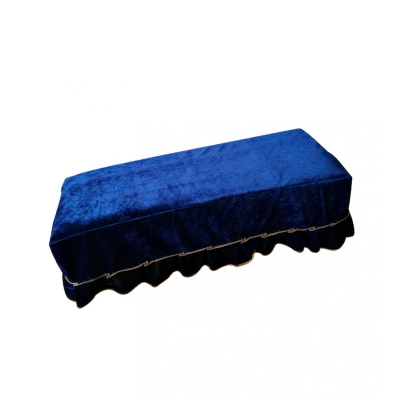 Universal Piano Stool Chair Bench Protective Cover Slipcover Blue 2-Seater