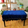 Universal Piano Stool Chair Bench Protective Cover Slipcover Blue 2-Seater