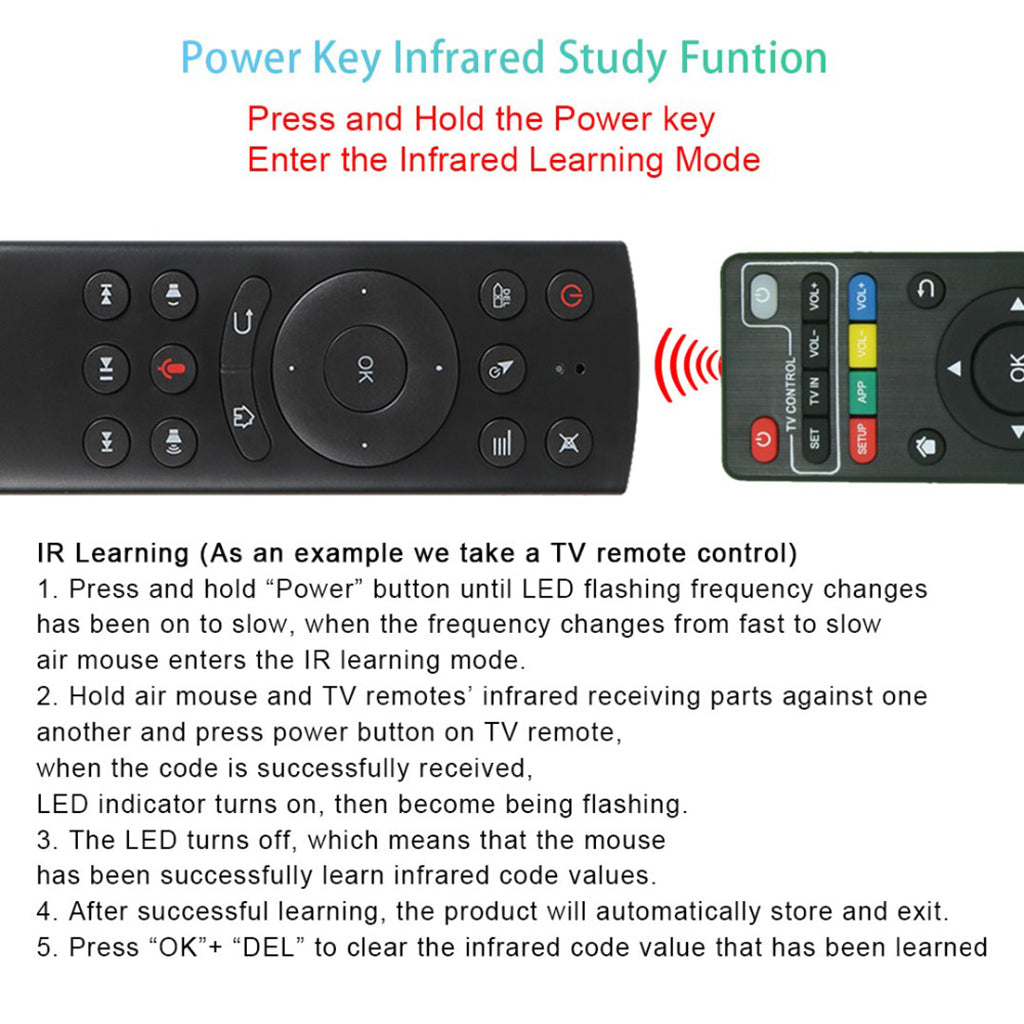 G20 2.4G Wireless Air Keyboard Mouse Remote Control For TV Box No Gyro