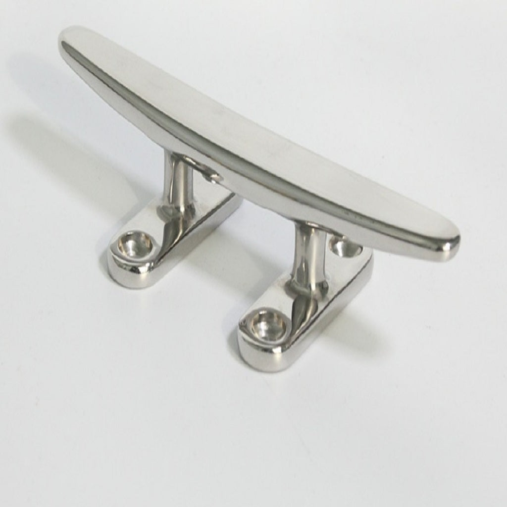 Marine 316 Stainless Steel Heavy Duty Hollow Base Boat Cleat 6" inch