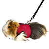 Small Pet Breathable Mesh Harness Leash for Hamsters Rabbits Rats Red L