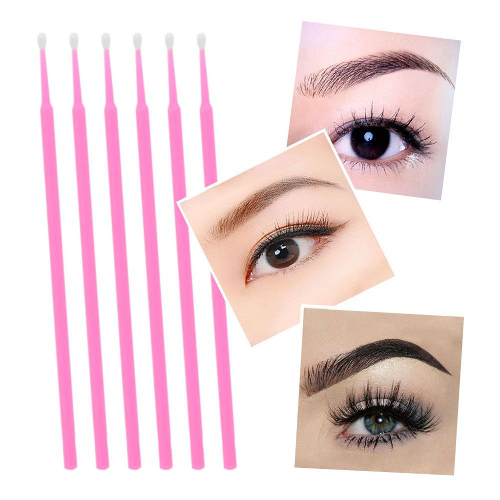 False Eyelash Individual Lashes Extension Tweezers Brush Practice Kit Pink