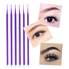 False Eyelash Individual Lashes Extension Tweezers Brush Practice Kit Purple