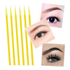 False Eyelash Individual Lashes Extension Tweezers Brush Practice Kit Yellow