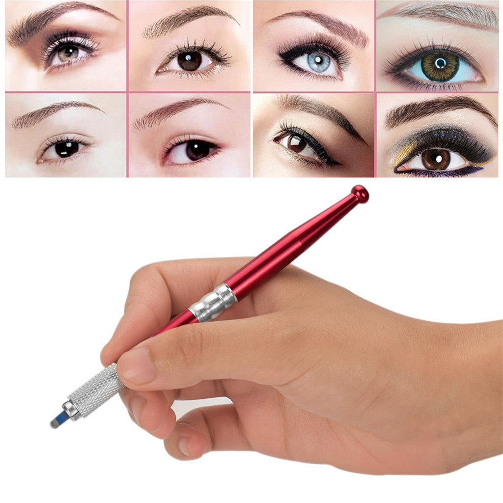 5pcs Microblading Tattoo Skin with Pen for Eyebrow Permanent Makeup Practice Red