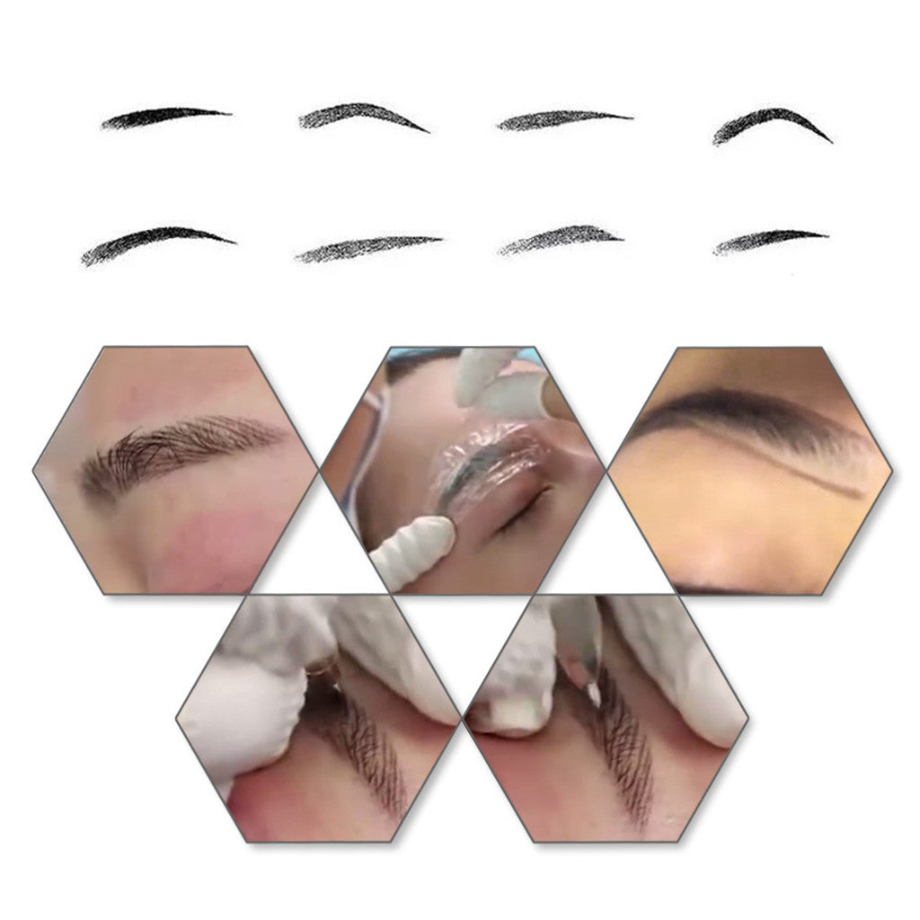 5pcs Microblading Tattoo Skin with Pen for Eyebrow Permanent Makeup Practice Red