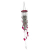 Outdoor Wind Chimes Hanging Musical Wind Chime with heart decor Rose red_2