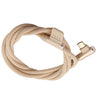 Micro USB Cable Charging Bent Charge Data Mobile Phone Cable gold