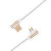 Micro USB Cable Charging Bent Charge Data Mobile Phone Cable white