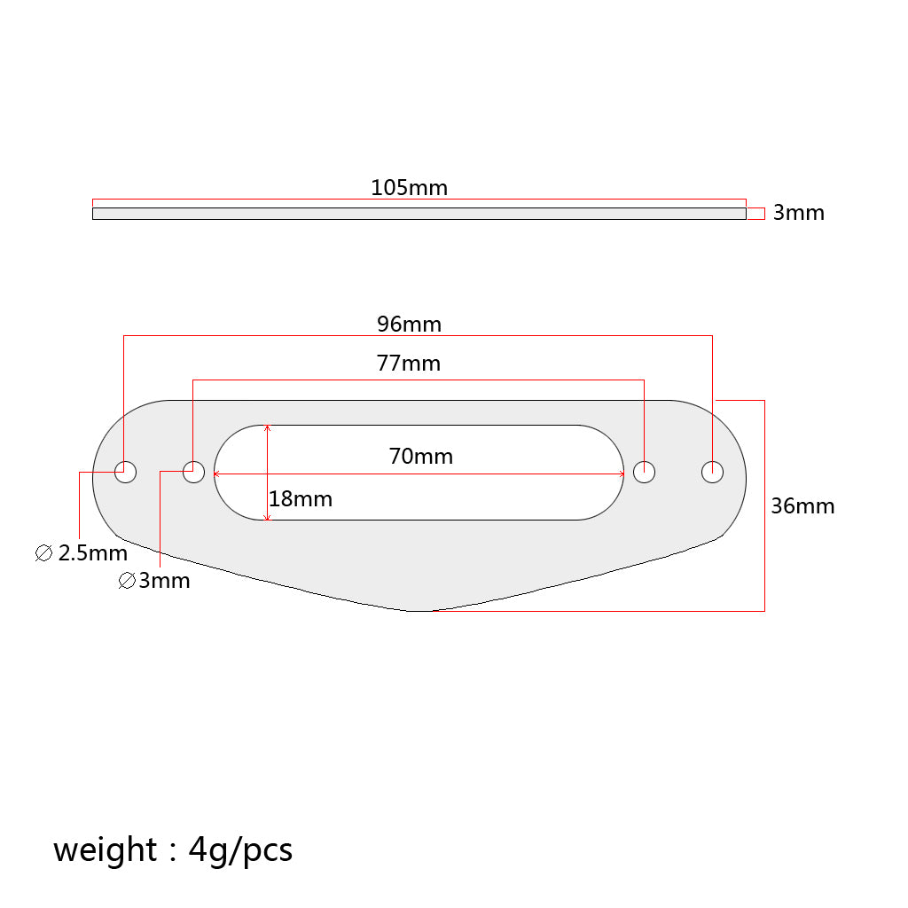 Rosewood Single Coil S Style Neck Pickup Mounting Ring Guitar Accessories