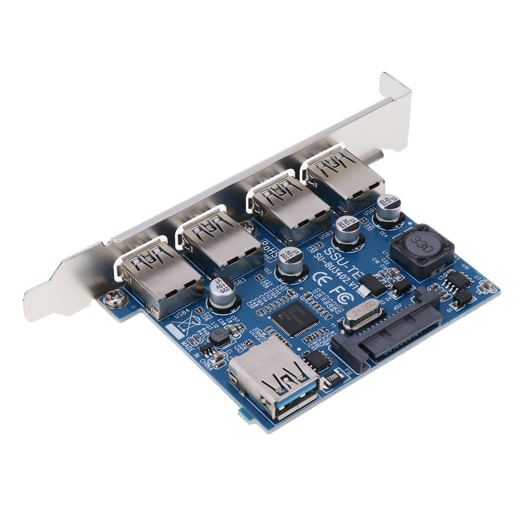 PCI-E to 4 Port USB 3.0 Hub Express Expansion Card Controller Card Adapter