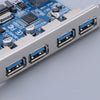 PCI-E to 4 Port USB 3.0 Hub Express Expansion Card Controller Card Adapter