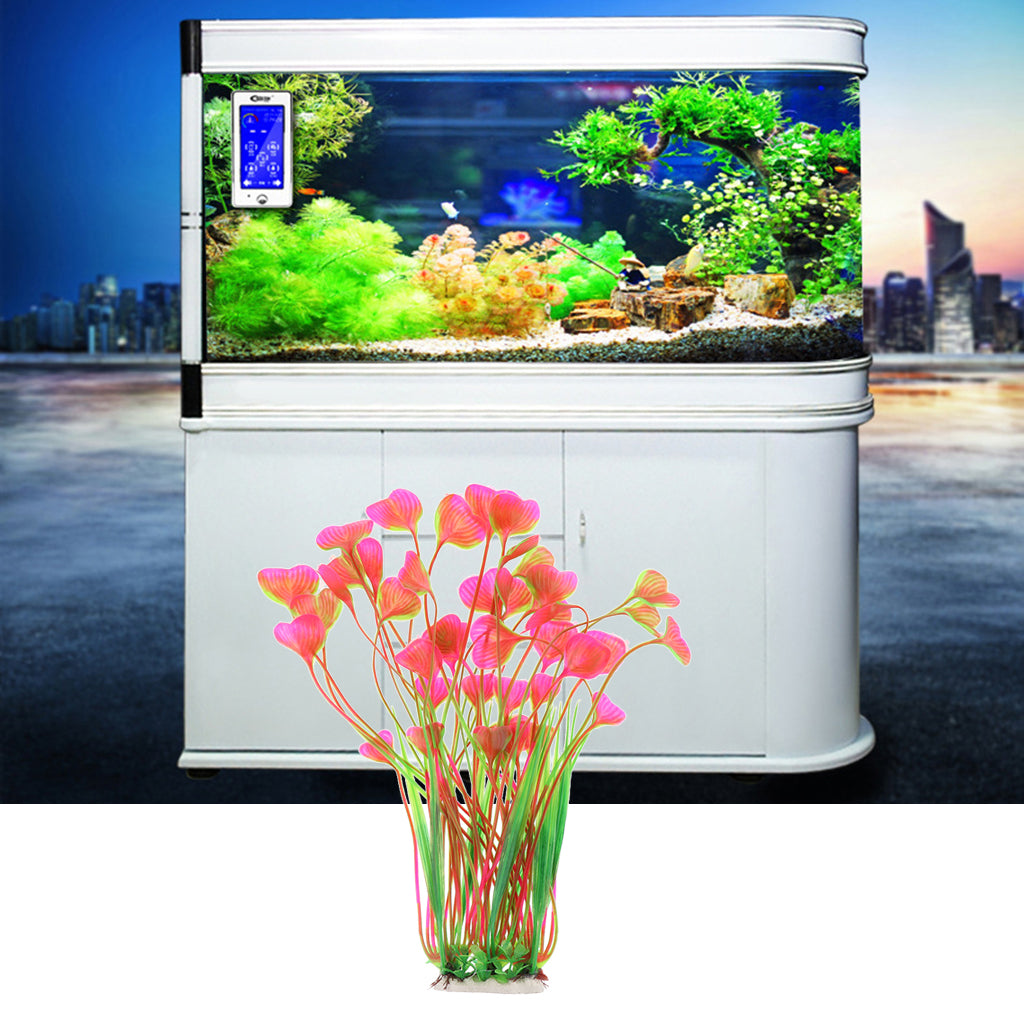 Artificial Aquarium Plants Aquarium Water Plants Fish Tank Decor Pink