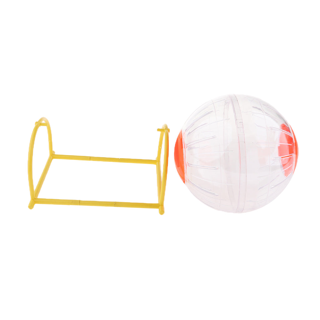 1 Pc Hamster Breathable Bracket Running Exercise Ball Toy with Stand Orange