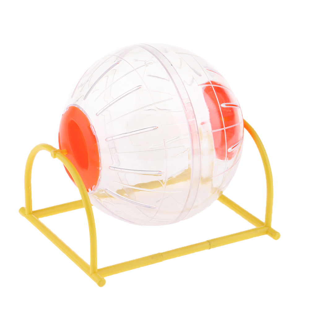 1 Pc Hamster Breathable Bracket Running Exercise Ball Toy with Stand Orange