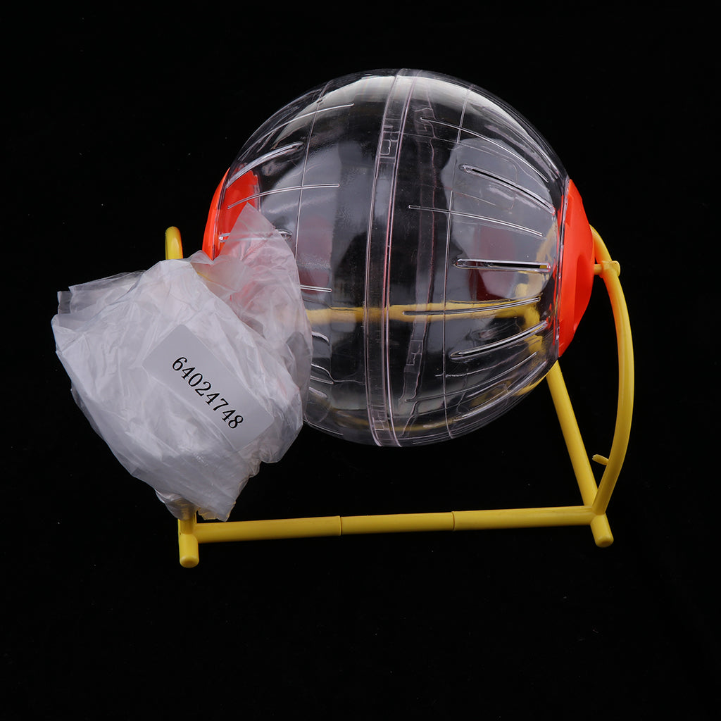 1 Pc Hamster Breathable Bracket Running Exercise Ball Toy with Stand Orange