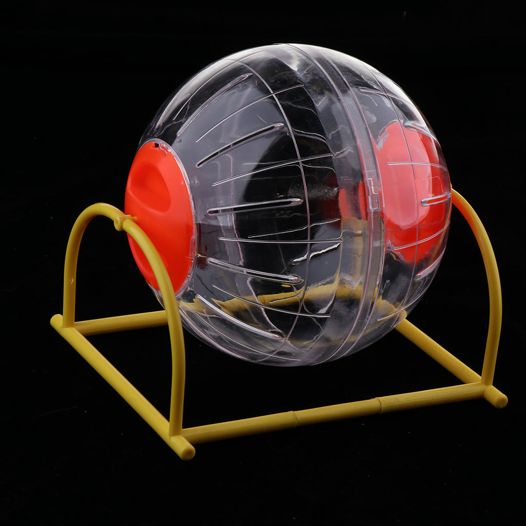 1 Pc Hamster Breathable Bracket Running Exercise Ball Toy with Stand Orange