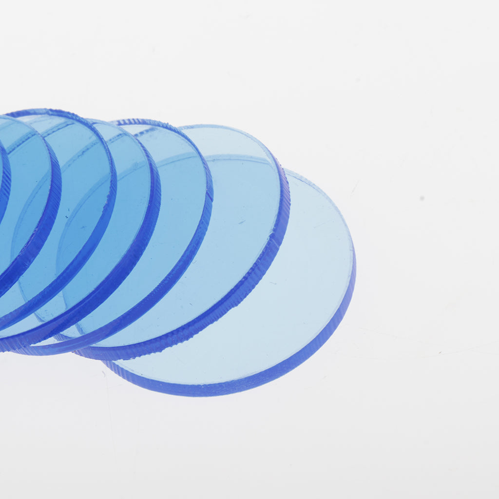 20pcs Mini Acrylic Round Base Display Stand Board Discs Accessory 3cm Blue