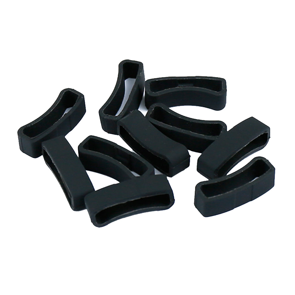 10Pack Watch Silicone Fastener Rings  Black 3