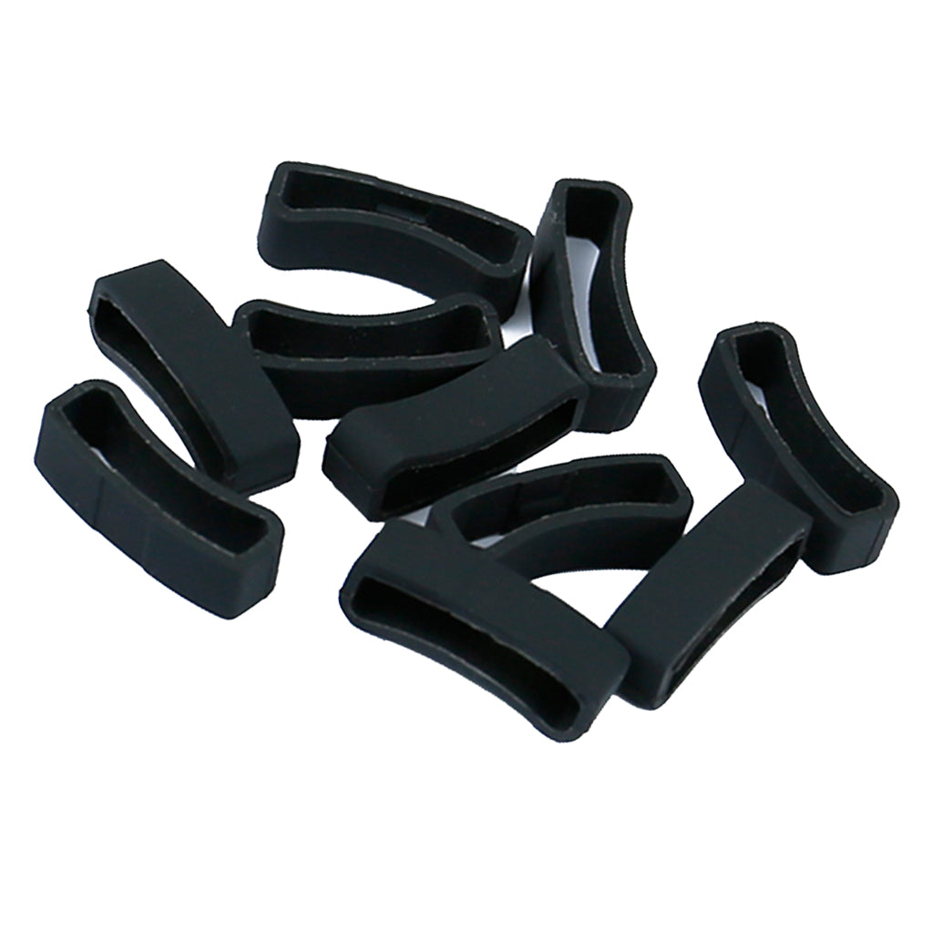 10Pack Watch Silicone Fastener Rings  Black 3