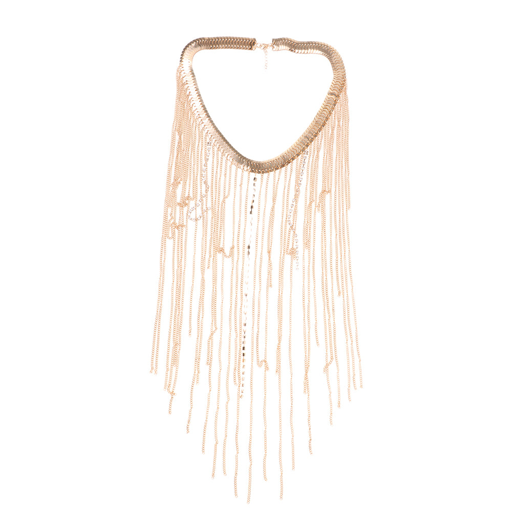 Crossover Tassel Body Chain Suit Long Body Chain Necklace Jewelry Gold