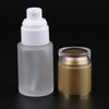 5Pcs Glass Pump Bottles Refillable Cosmetic Container Leak Proof 30ml Golden