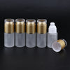 5Pcs Glass Pump Bottles Refillable Cosmetic Container Leak Proof 30ml Golden