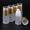 5Pcs Glass Pump Bottles Refillable Cosmetic Container Leak Proof 30ml Golden