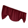 Solid Color Window Voile Sheer Curtain Valance Tiers Burgundy