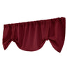 Solid Color Window Voile Sheer Curtain Valance Tiers Burgundy