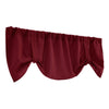 Solid Color Window Voile Sheer Curtain Valance Tiers Burgundy