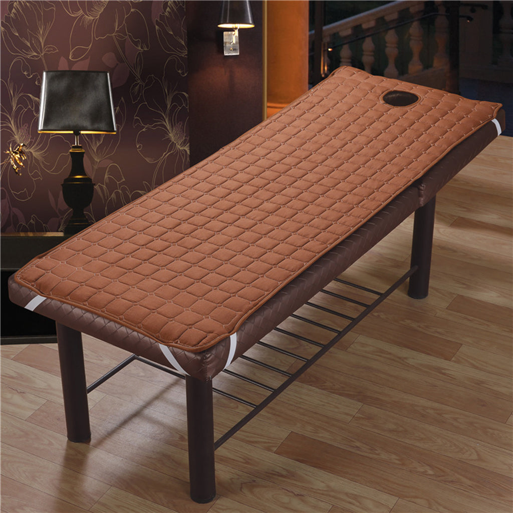 Beauty Salon Massage Bed Mattress Sheet with Face Breath Hole Coffee