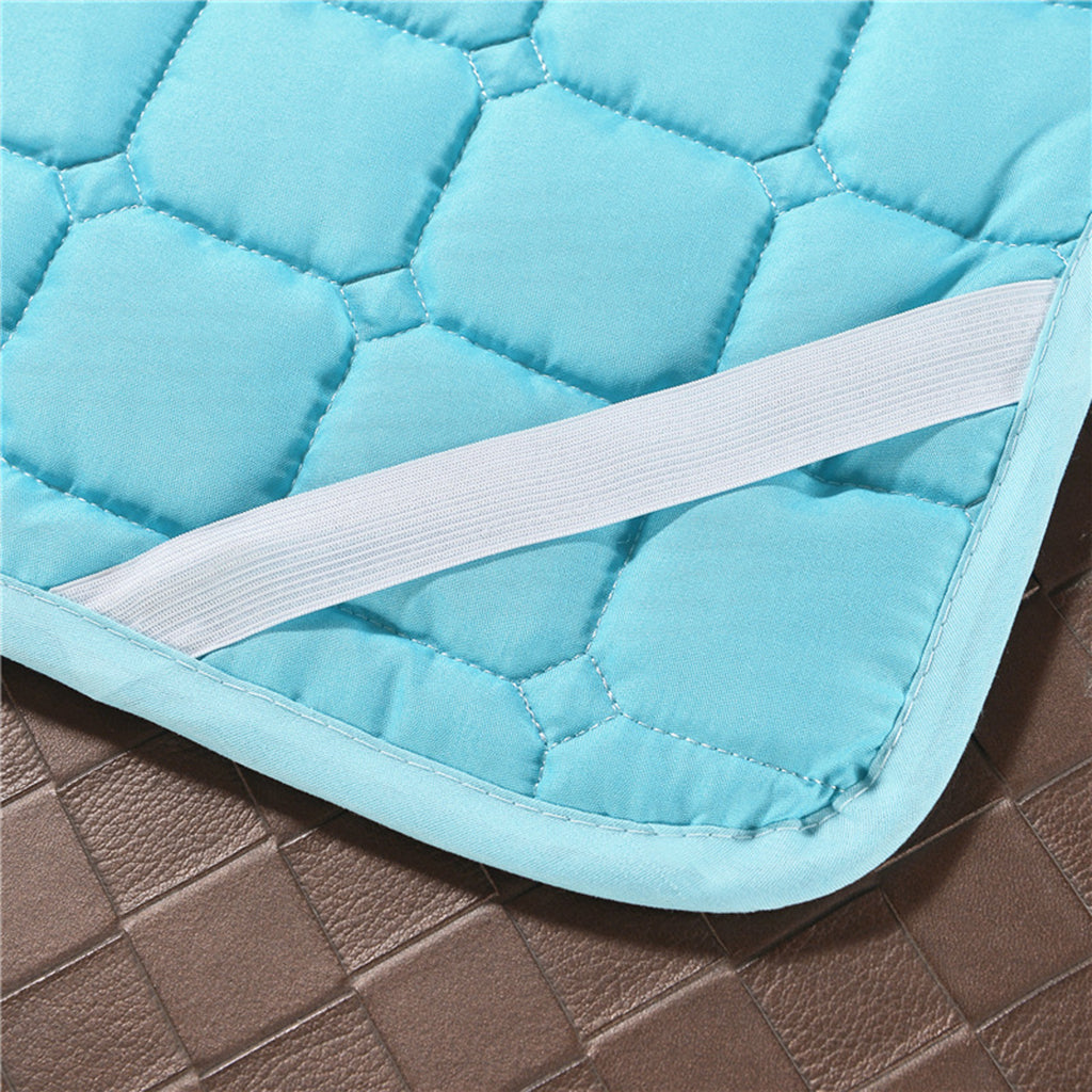 Beauty Salon Massage Bed Mattress Sheet with Face Breath Hole Blue