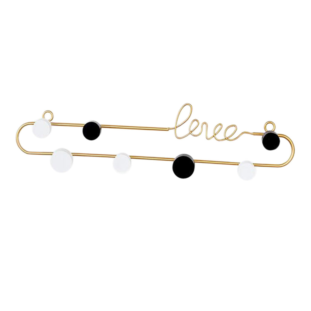 Modern Wall Hanger Hooks Home Organizer Decorative Keys Hat Necklace Holder Golden L