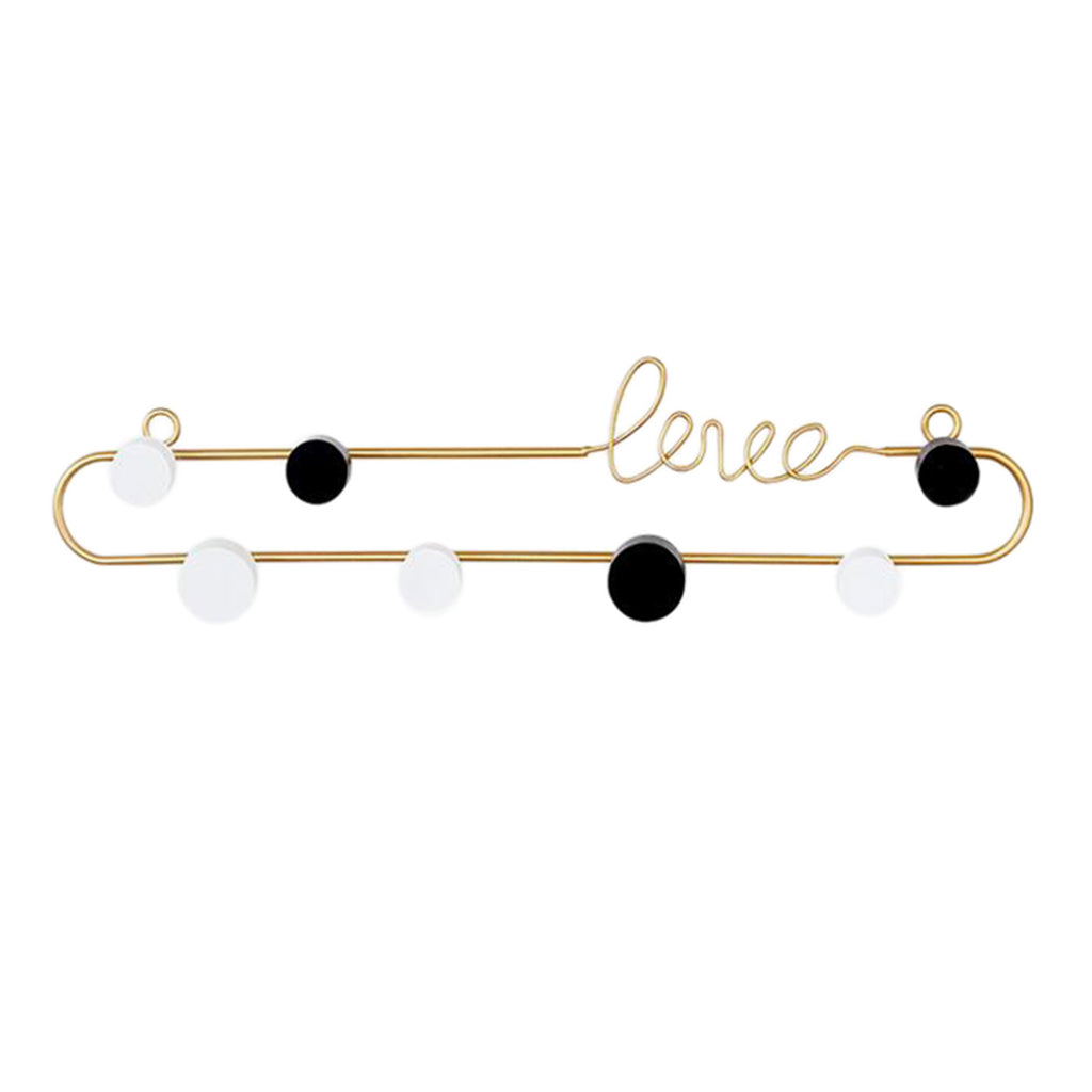 Modern Wall Hanger Hooks Home Organizer Decorative Keys Hat Necklace Holder Golden L