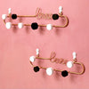 Modern Wall Hanger Hooks Home Organizer Decorative Keys Hat Necklace Holder Golden L