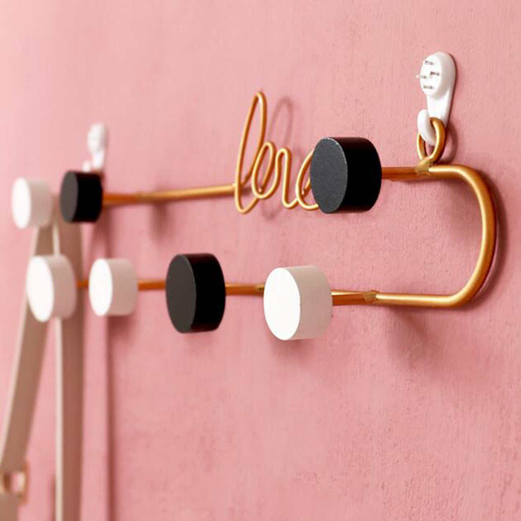 Modern Wall Hanger Hooks Home Organizer Decorative Keys Hat Necklace Holder Golden L