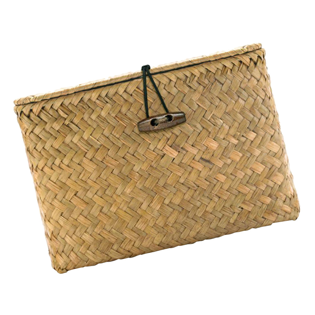 Seaweed Storage Basket Bathroom Ktichen Desktop Organizer Woven  Yellow