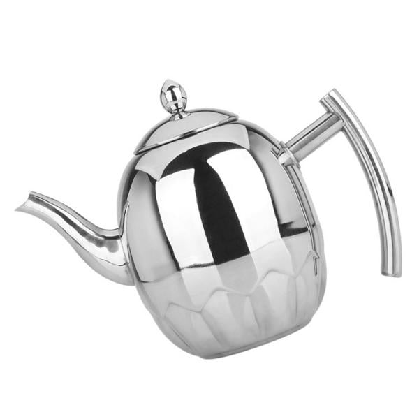 Stainless Metal Teapot Coffee Tea Kettle Loose Leaf Teapot with Infuser 1.5L