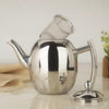 Stainless Metal Teapot Coffee Tea Kettle Loose Leaf Teapot with Infuser 1L