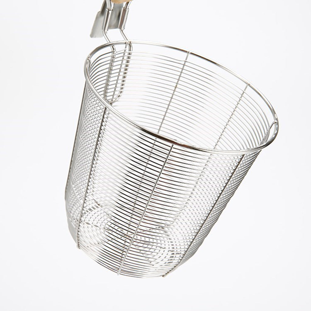 Kitchen Noodle Strainer with Hook, Stainless Steel, Deep Fry Basket  L