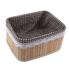 Weaving Storage Basket Bamboo Handmade Snacks Toys Storage Box 20x16x10cm