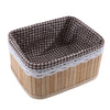 Weaving Storage Basket Bamboo Handmade Snacks Toys Storage Box 20x16x10cm