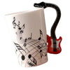 Ceramic Cup Coffee Mug Instrument Mug Creative Gift Red Guitar