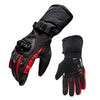 Waterproof Motorcycle Motobike Scooter Leather Sports Long Gloves Red L