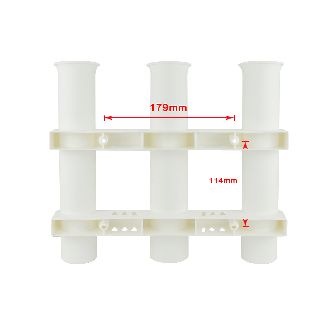 3 Tubes White Fishing Rod Holder Pole Mount Bracket for Marine Fishing Boat