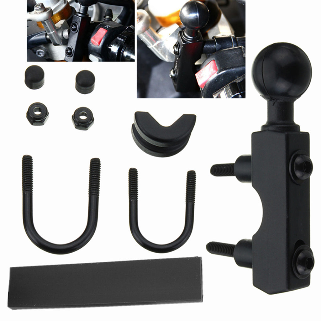 Universal Motorcycle Brake/Clutch Reservoir Handlebar Mount Kit with 1" Ball