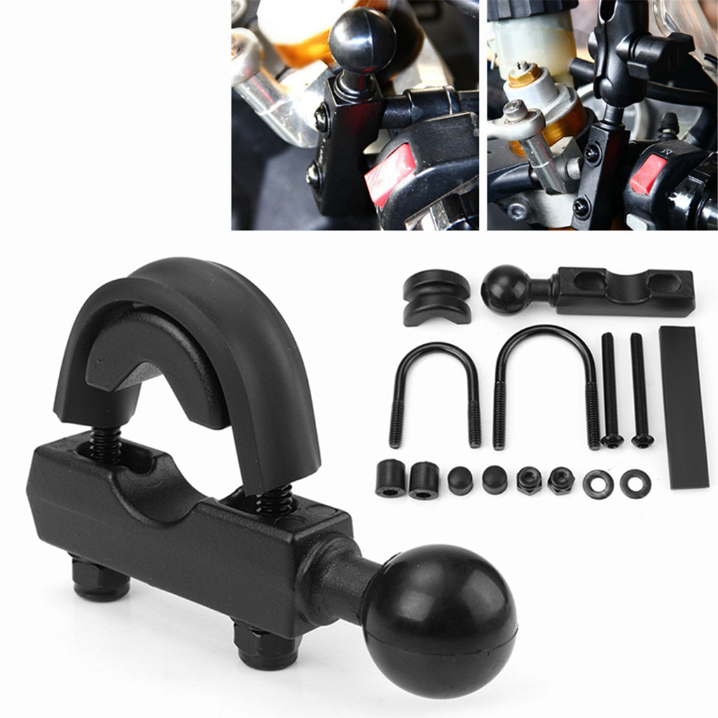 Universal Motorcycle Brake/Clutch Reservoir Handlebar Mount Kit with 1" Ball