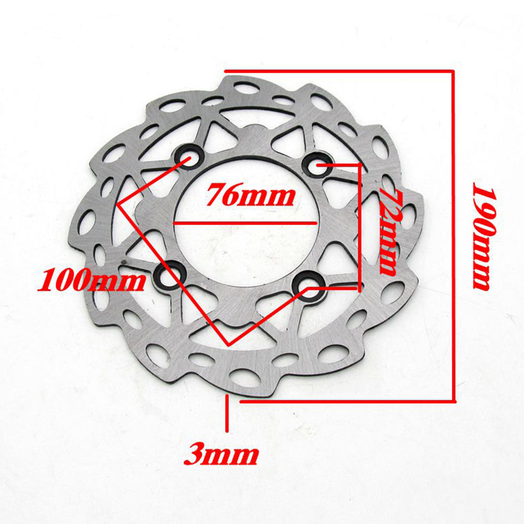 190mm Motorcycle Rear Brake Disc Rotor for Chinese 50cc-160cc Dirt Pit Bike