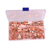 Open Barrel Wire Crimp Connector Copper Ring Lug Terminals Assortment Kit